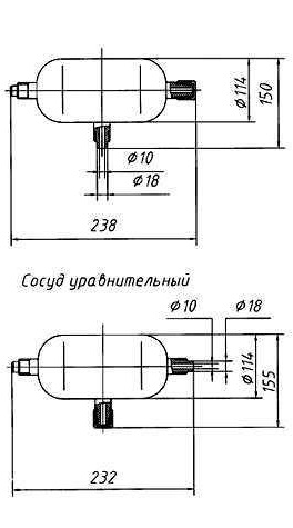 Сосуд разделительный, уравнительный, конденсационный СКУР-10 (СКУР-100), СКУР-25 (СКУР-250)
